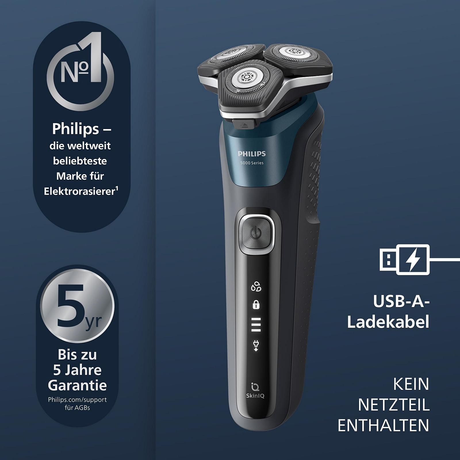 Електробритва Philips Shaver Series 5000 S5889/50 для вологого та сухого гоління SkinIQ Electric Blue, фото №2 Електробритва Philips Shaver Series 5000 S5889/50 для вологого та сухого гоління SkinIQ Electric Blue, фото №2