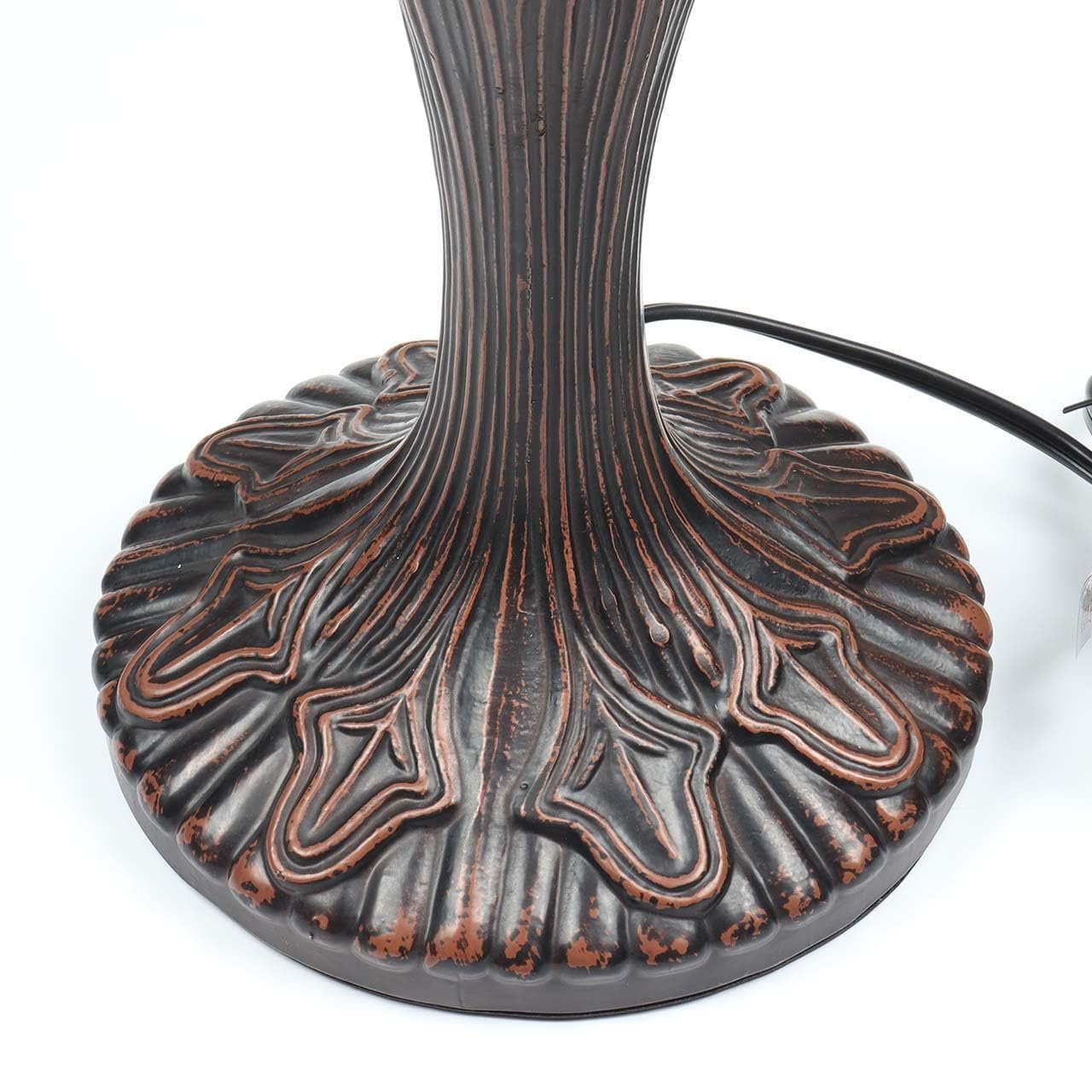 Настільна лампа Bieye Baroque L30024US Стиль Тіффані Вітражне скло Цинкова основа 17 дюймів 26 дюймів висота, фото №8