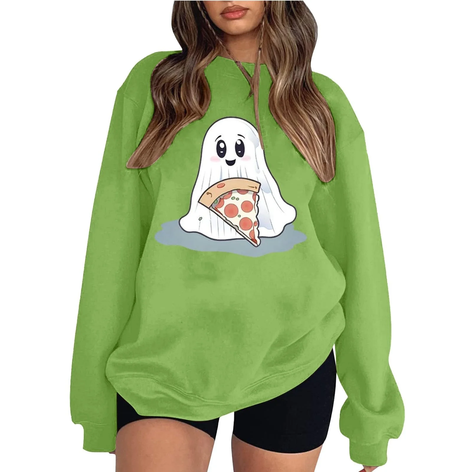 Жіночий Милий світшот з привидами з довгими рукавами, фото №1