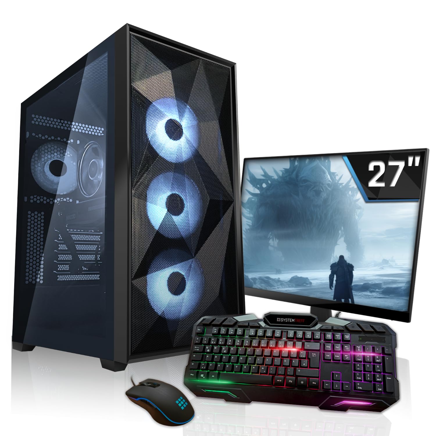 Система SYSTEMTREFF Gaming Complete PC Set Intel Core i7-13700KF 16x5.4GHz Nvidia GeForce RTX 4070 Super 12GB DX12 1TB M.2 NVMe 32GB DDR5 RAM WLAN, фото №1 Система SYSTEMTREFF Gaming Complete PC Set Intel Core i7-13700KF 16x5.4GHz Nvidia GeForce RTX 4070 Super 12GB DX12 1TB M.2 NVMe 32GB DDR5 RAM WLAN, фото №1