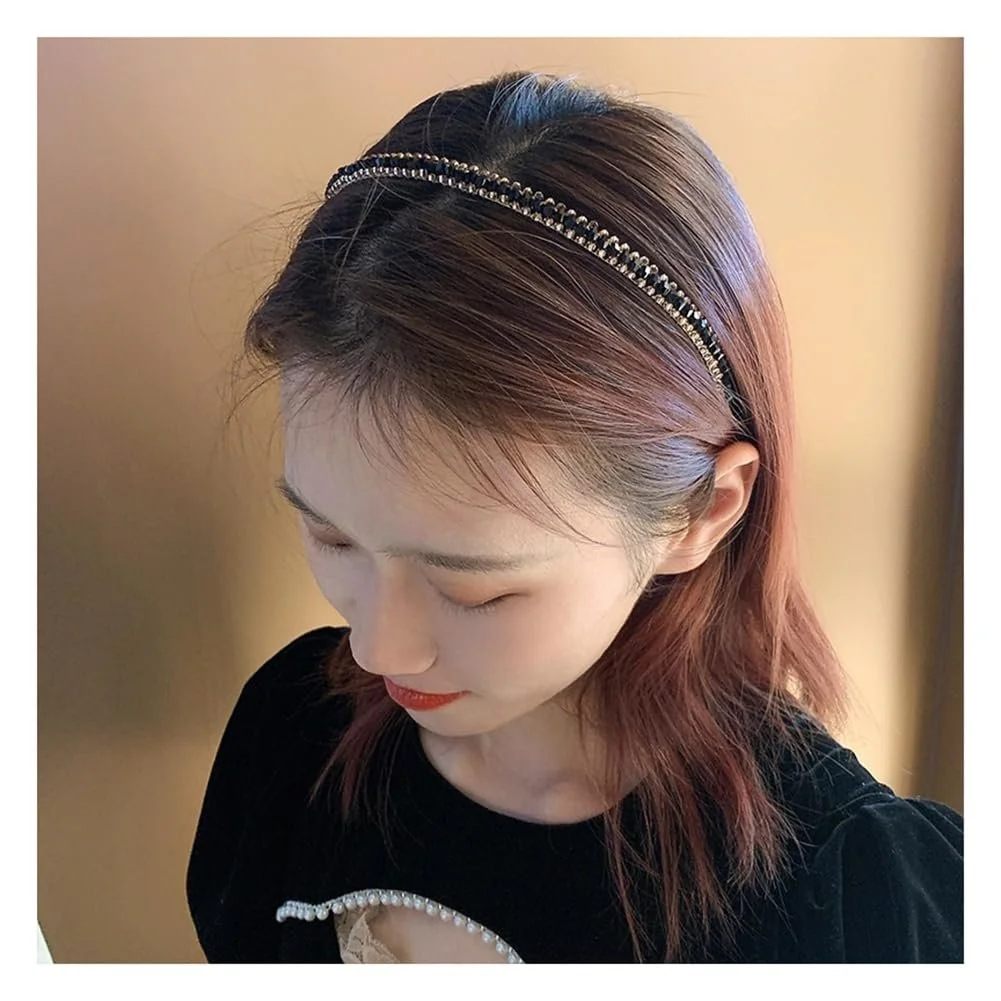 Обруч Жіночий зі стразами Блискучий, фото №3