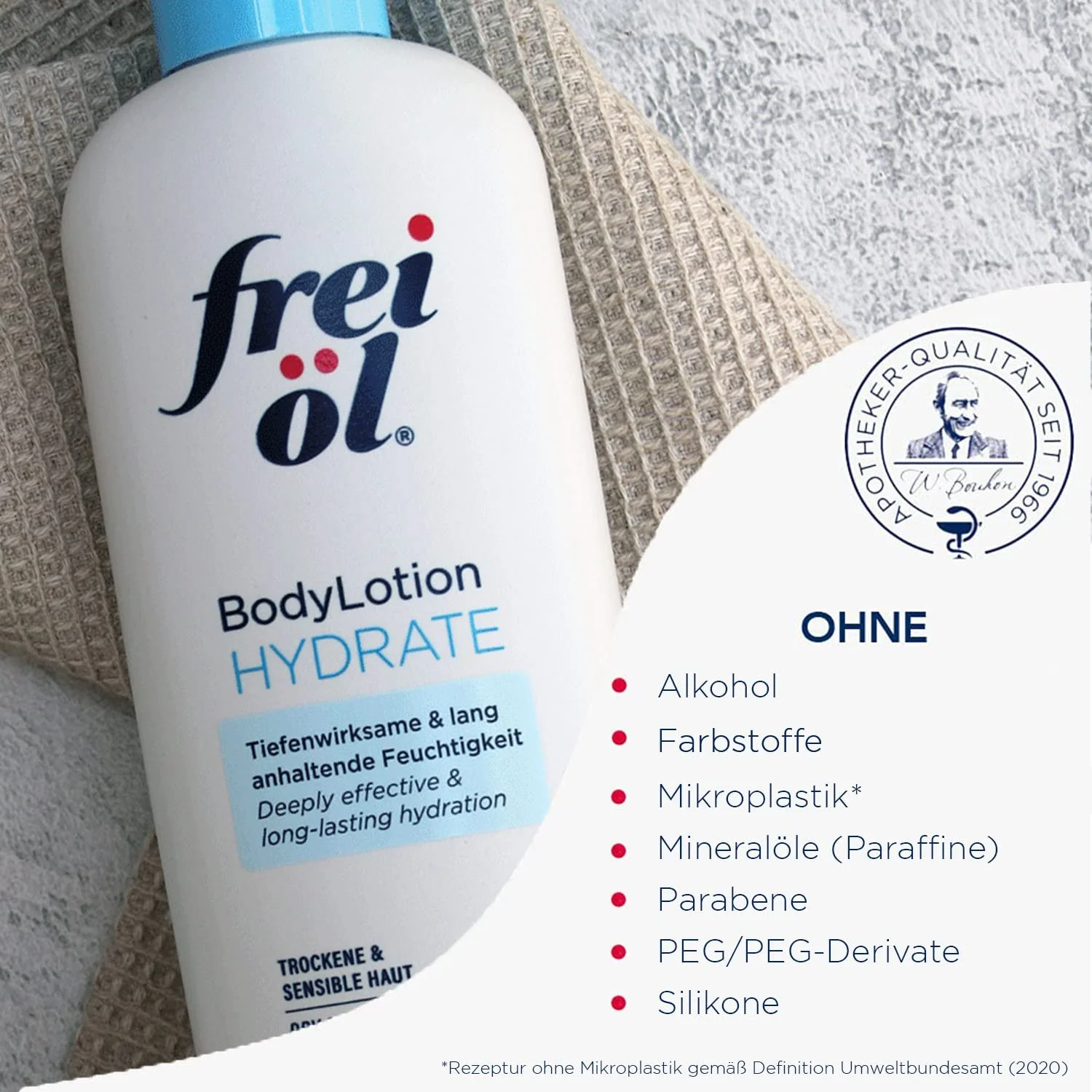 Лосьйон для тіла frei öl Bodyconcept Hydrate з гіалуроном, 250 мл, фото №4 Лосьйон для тіла frei öl Bodyconcept Hydrate з гіалуроном, 250 мл, фото №4