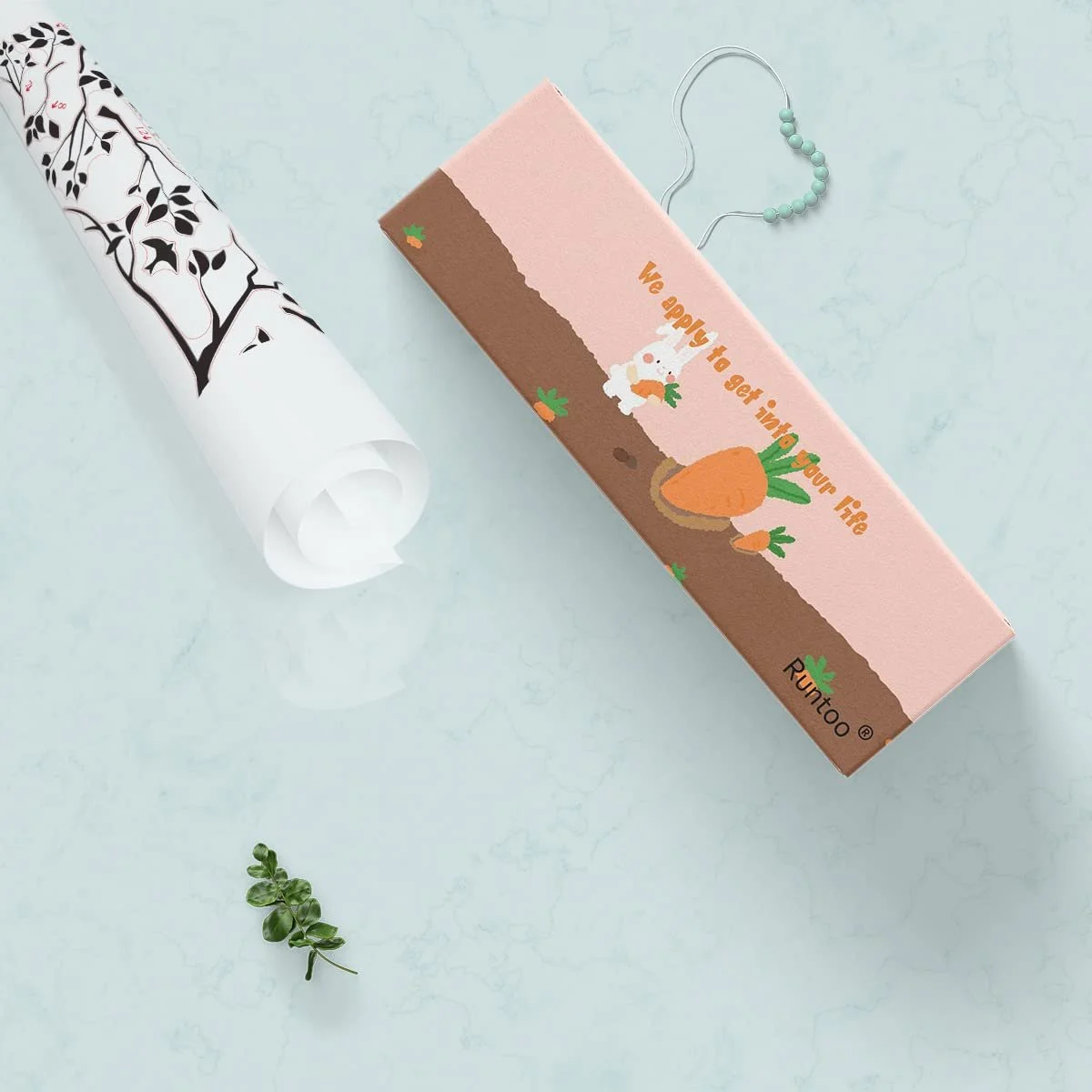 Наклейка на стіну Runtoo Гілка з птахами та листям дерев Чорна, фото №5