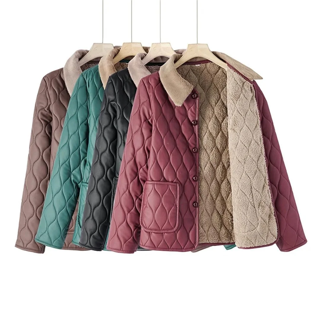 Жіноча Куртка Pegsmio З Лацканами Зимова Бавовняна Щільна Вітрозахисна, фото №3