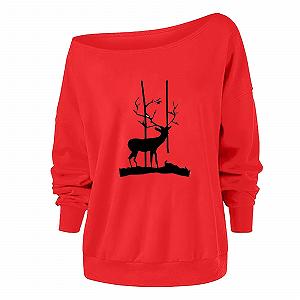 Светр Qixiu з різдвяним принтом Санта Клауса - Фото 1