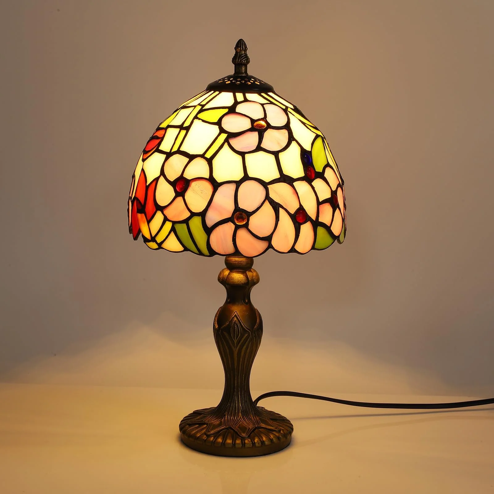 Настільна лампа Fumat Tiffany Small Retro Stained Glass 20 x 20 x 38 см, фото №2