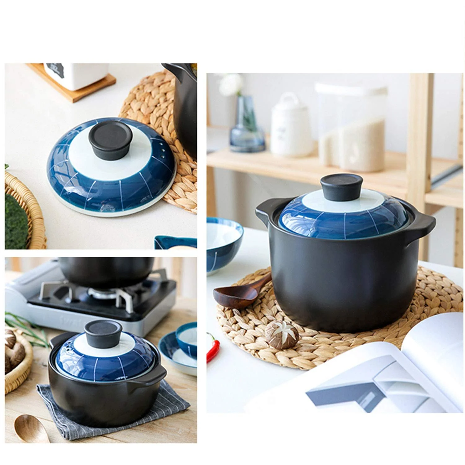 Каструля AIBAB Vintage керамічна, високотемпературна, для супу, емальована, 4 л, фото №4 Каструля AIBAB Vintage керамічна, високотемпературна, для супу, емальована, 4 л, фото №4