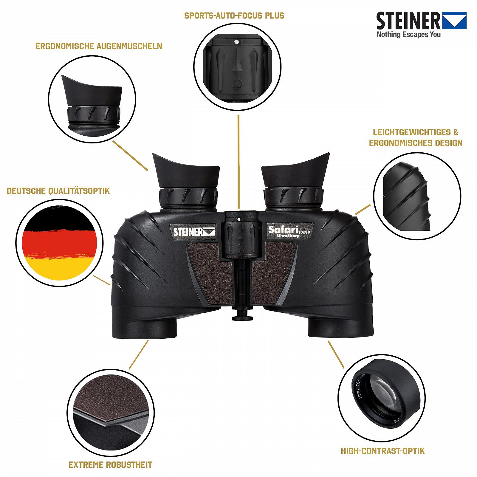 Бинокль Steiner Safari UltraSharp 10x30, фото №3 Бинокль Steiner Safari UltraSharp 10x30, фото №3