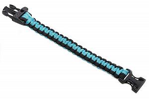 Браслет Paracord для выживания Turquoise and Black Braided - Фото 1