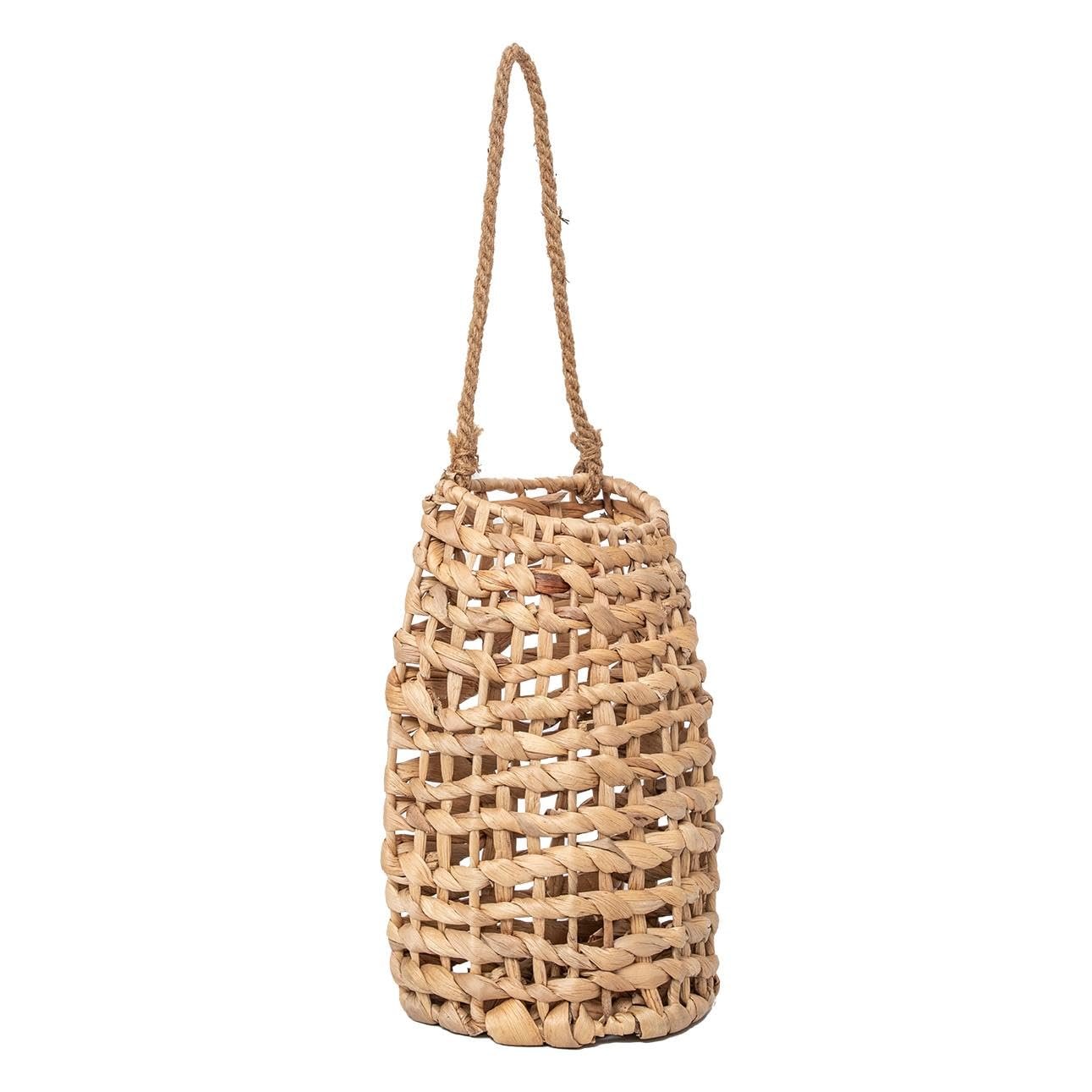 Підвісний кошик GYASVWU плетений водний гіацинт з ручкою, фото №1 Підвісний кошик GYASVWU плетений водний гіацинт з ручкою, фото №1