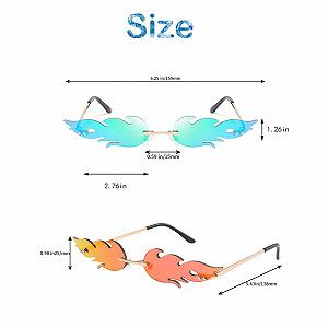 Сонцезахисні окуляри Flame Fashion Полум'я M, червоні, 4 шт. synthetic.ua - Фото 1