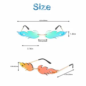 Сонцезахисні окуляри Flame Fashion Полум'я M, червоні, 4 шт. synthetic.ua - Фото 1