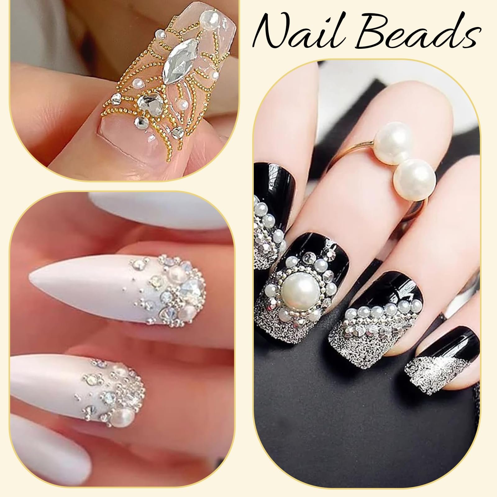 Ікра для нігтів 2 коробки, включно з пінцетом, фото №3