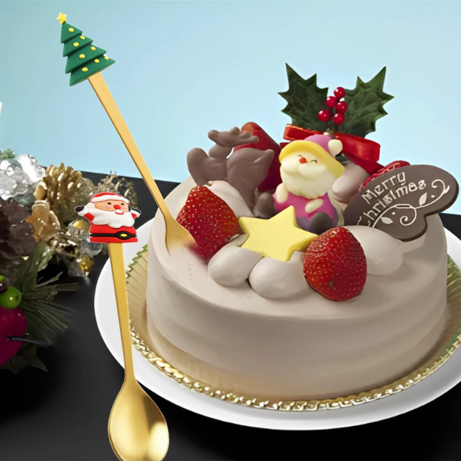 Набір виделок і ложок Vastsea на різдвяну тематику, 4 шт, фото №6 Набір виделок і ложок Vastsea на різдвяну тематику, 4 шт, фото №6