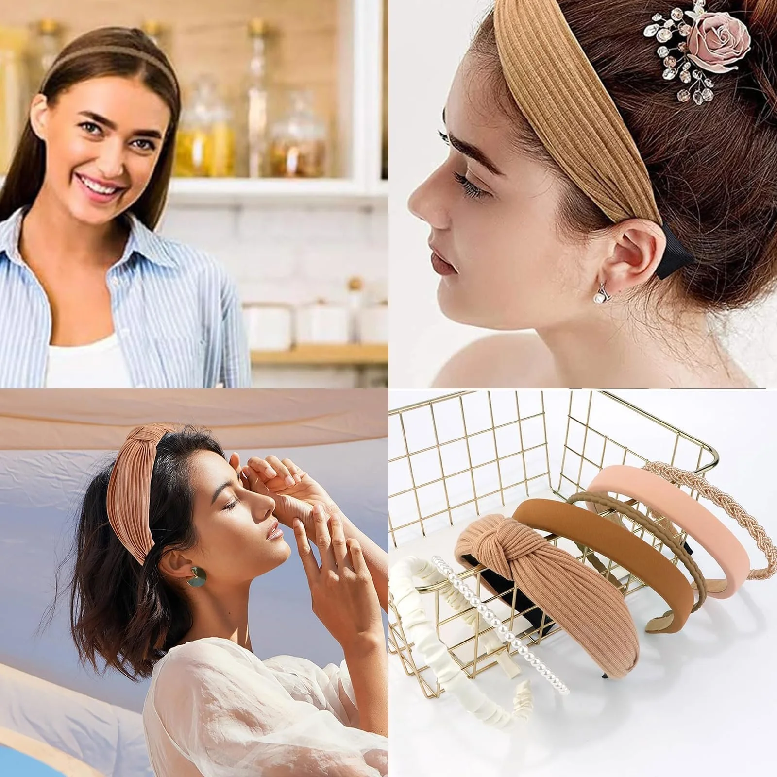 Набір з 7 обручів для волосся з кліпсами, фото №7