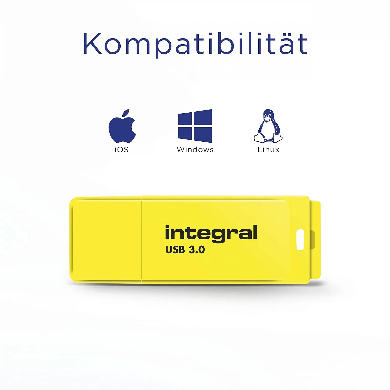 Флеш-диск Integral Neon 128 GB USB 3.0 Yellow, фото №4 Флеш-диск Integral Neon 128 GB USB 3.0 Yellow, фото №4
