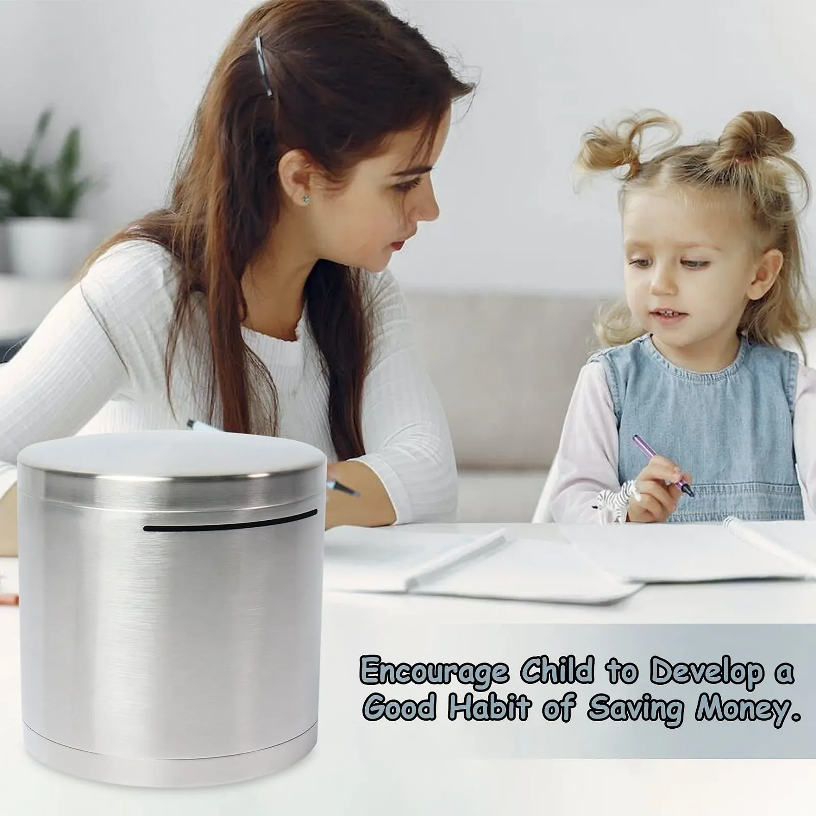 Скарбничка-сейф нержавіюча сталь невідкривна, фото №3