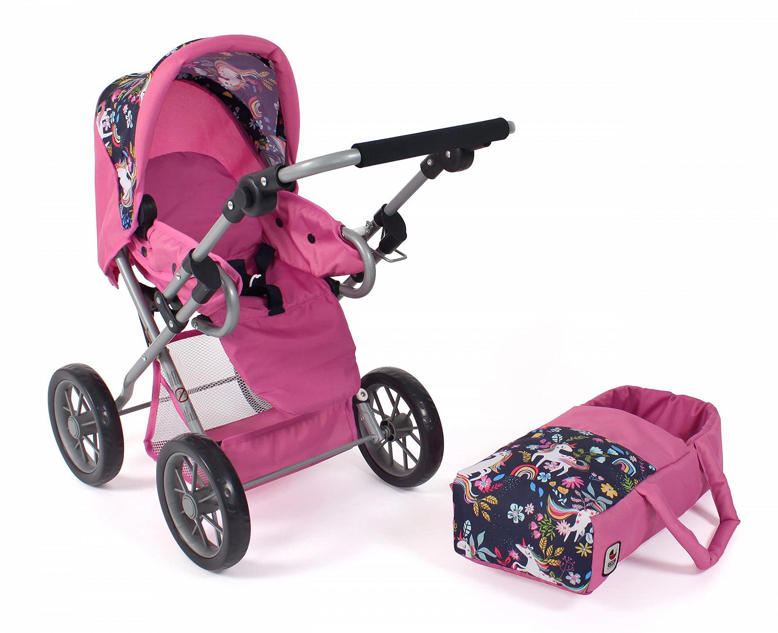 Коляска для ляльок Bayer Chic 2000 Leni 2-в-1 Знімна сумка Рожевий, фото №4