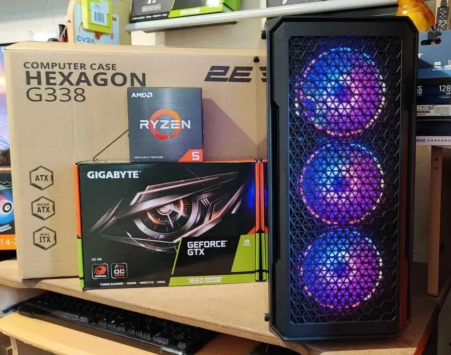 Ігровий комп'ютер AMD RYZEN 5 5500 4.2GHZ, GTX 1660 SUPER 6GB, 16GB DDR4, SSD M.2 1TB, фото №2 Ігровий комп'ютер AMD RYZEN 5 5500 4.2GHZ, GTX 1660 SUPER 6GB, 16GB DDR4, SSD M.2 1TB, фото №2