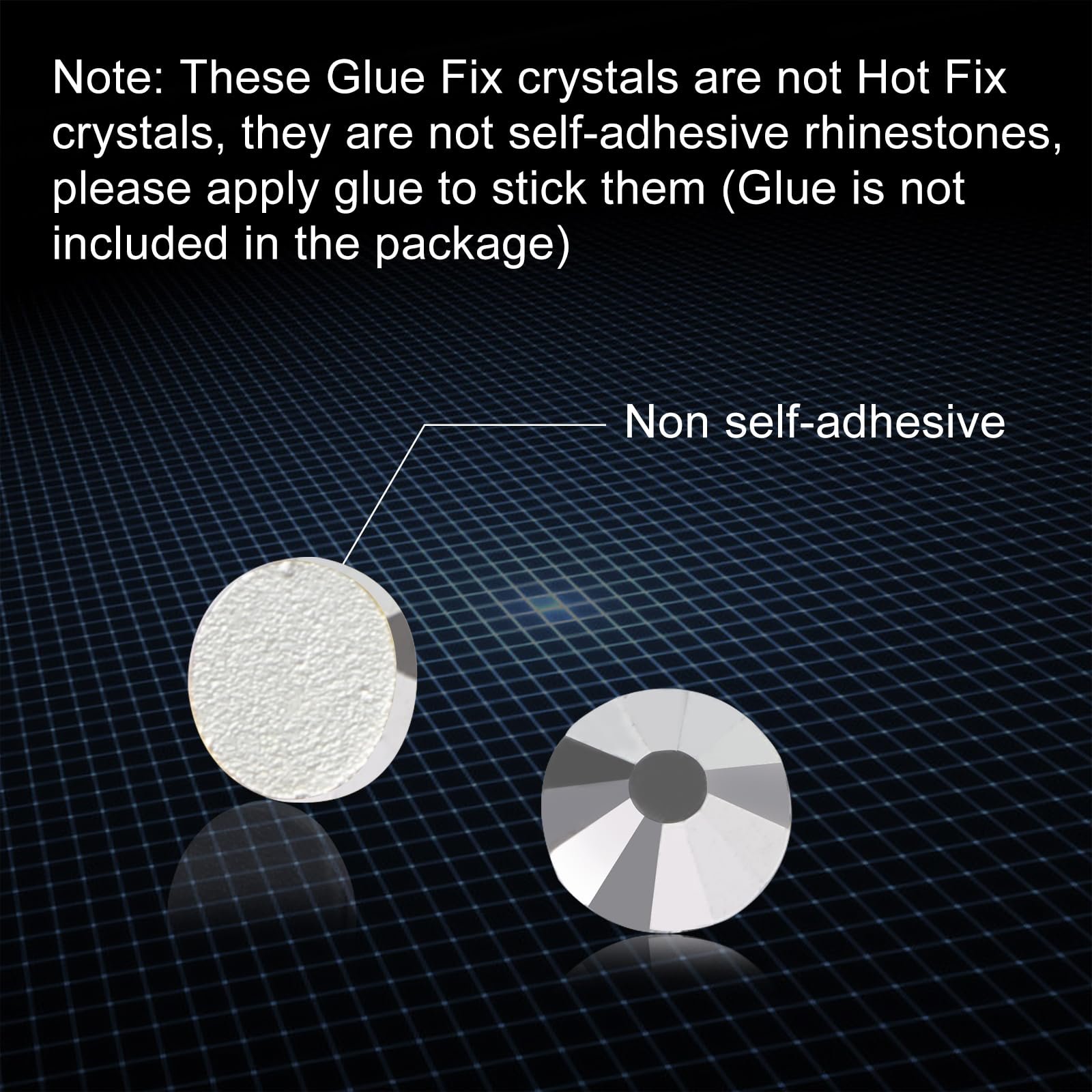Стрази Скло 4,8 мм (SS20, 576 шт, срібні), кристали від SS34, 288 шт, фото №6 Стрази Скло 4,8 мм (SS20, 576 шт, срібні), кристали від SS34, 288 шт, фото №6