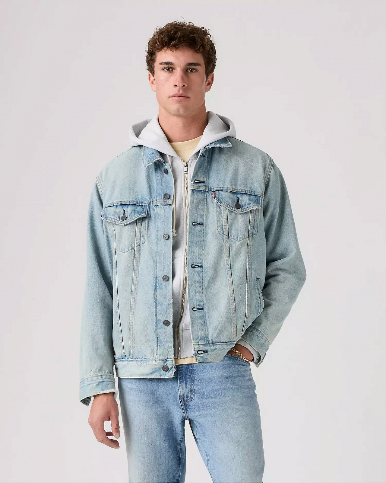 Мужская куртка Levis - Relaxed Fit Trucker Huron Waves - XS, фото №1