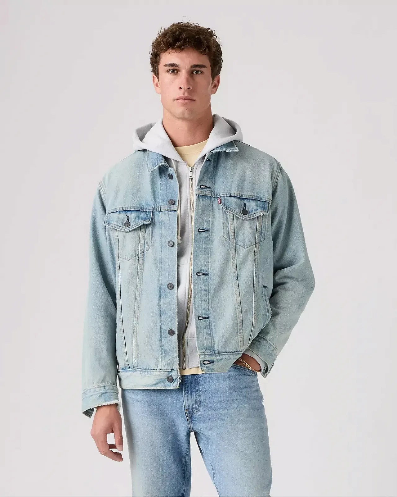 Мужская куртка Levis - Relaxed Fit Trucker Huron Waves - S, фото №1
