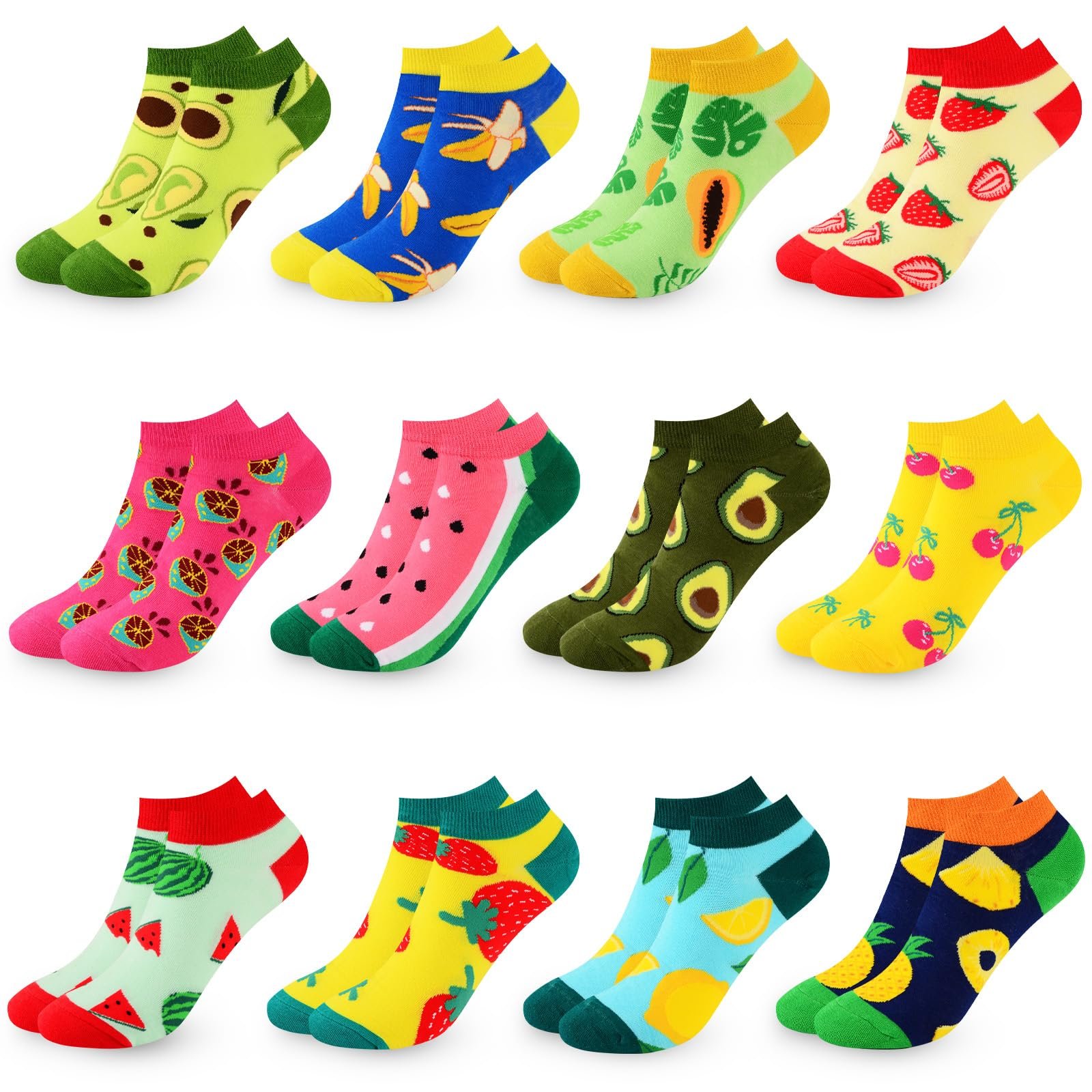 Носки Хлопковые Разноцветные, 37-42, Хлопок, Разноцветные Носки, Короткие, Повседневные, Необычные Забавные, фото №8