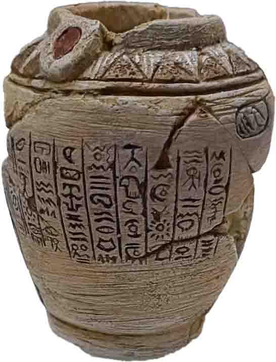 Декорация для аквариума EGITTO VASO C/PORO S Ваза старинная Египет маленькая 8,2x8,2x10 см A8111587, фото №3
