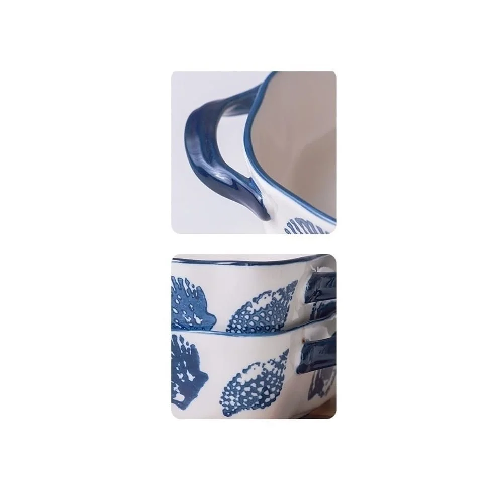 Форма для запекания керамическая большая с двумя ручками фарфоровая, фото №3