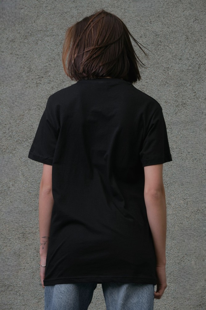 Оверсайз футболка з принтом Without pink 1702 black, фото №6