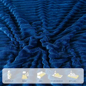 Покривало Плюшева 100x150 Синя synthetic.ua - Фото 1