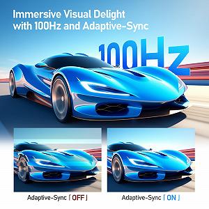 Монітор KOORUI Gaming 27 дюймів 100 Гц Full HD з вбудованими динаміками HDMI IPS нахилом регульований захистом очей VESA кріплення на стіну synthetic.ua - Фото 1