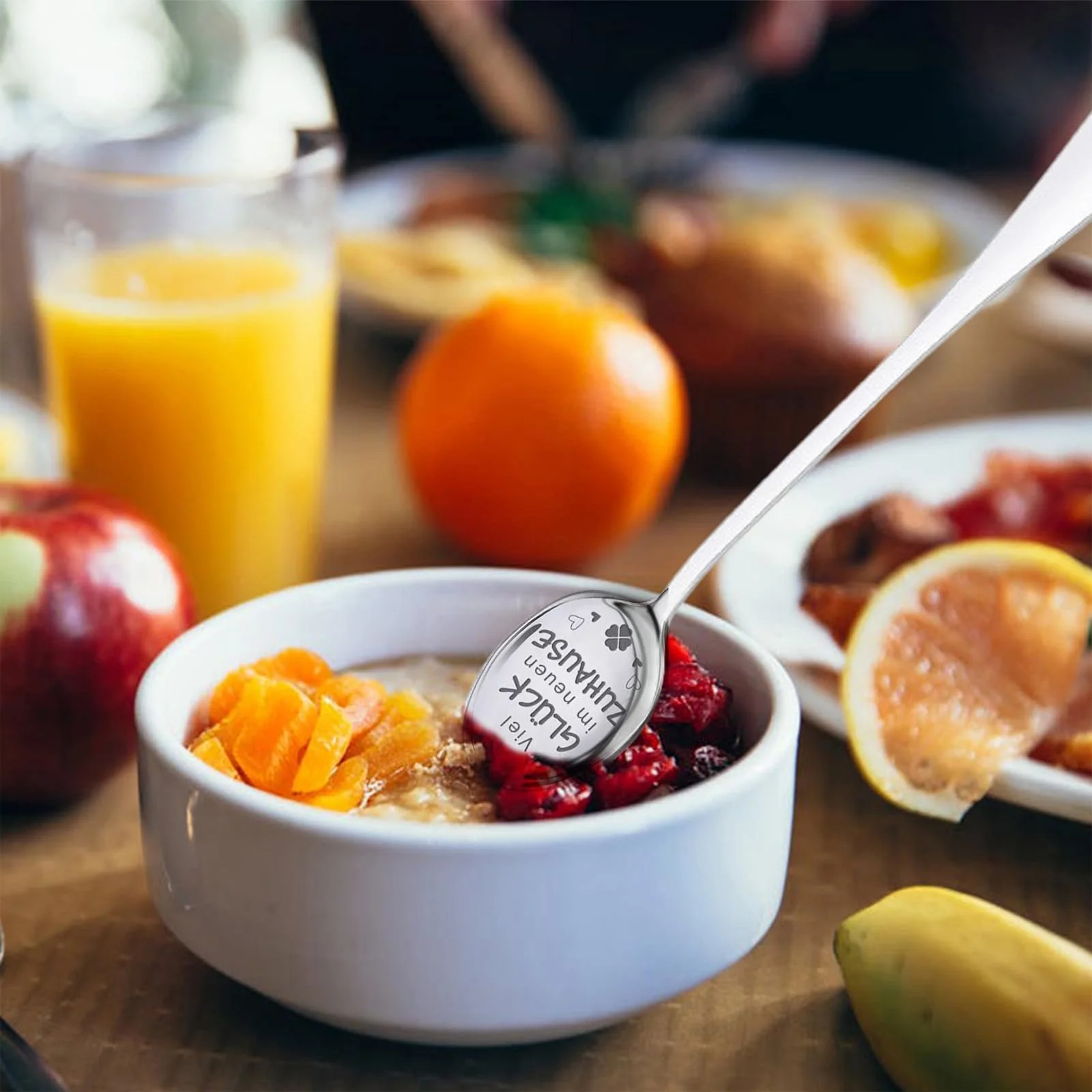 Кавова ложка House Warming Gift Нержавіюча сталь з гравіюванням, набір 2 шт., фото №4