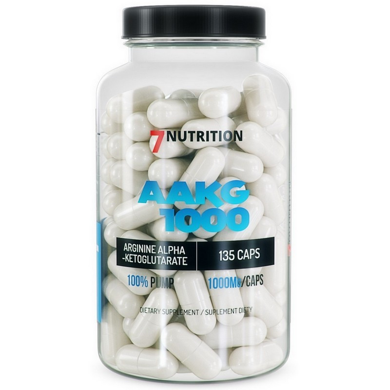 L-аргинин 7 Nutrition AAKG 1000 135 caps, фото №1