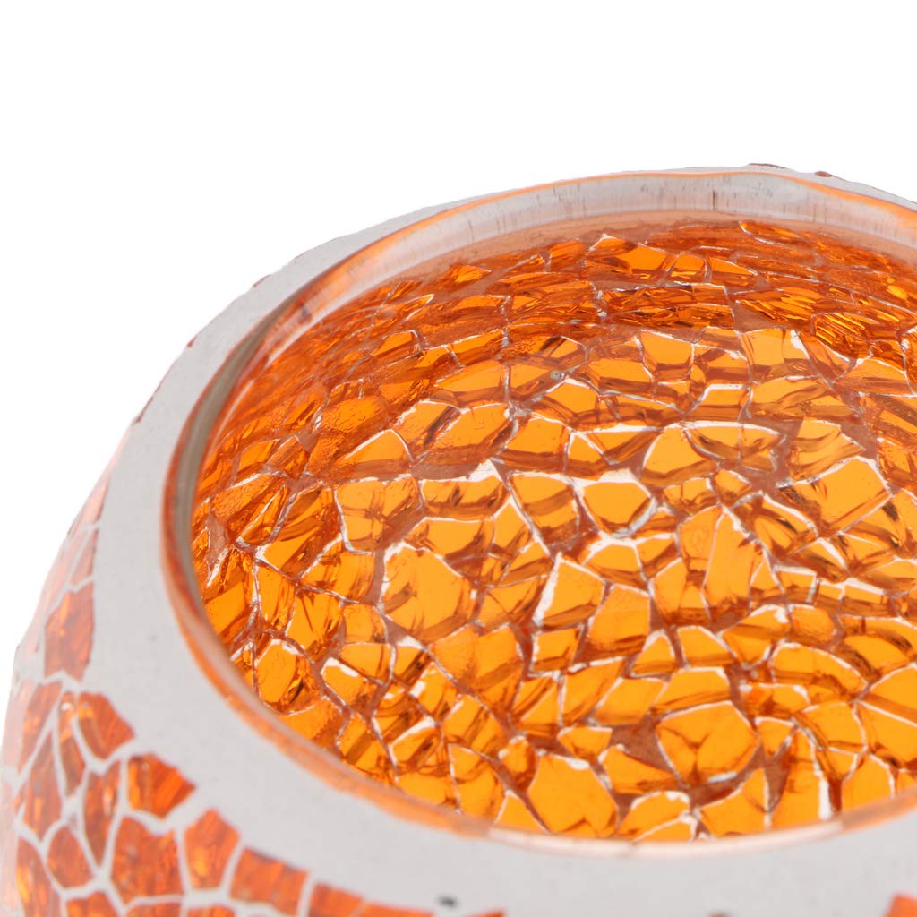 Подсвечник joyMerit Mosaic Glass Tea Light Holder Оранжевый, фото №7