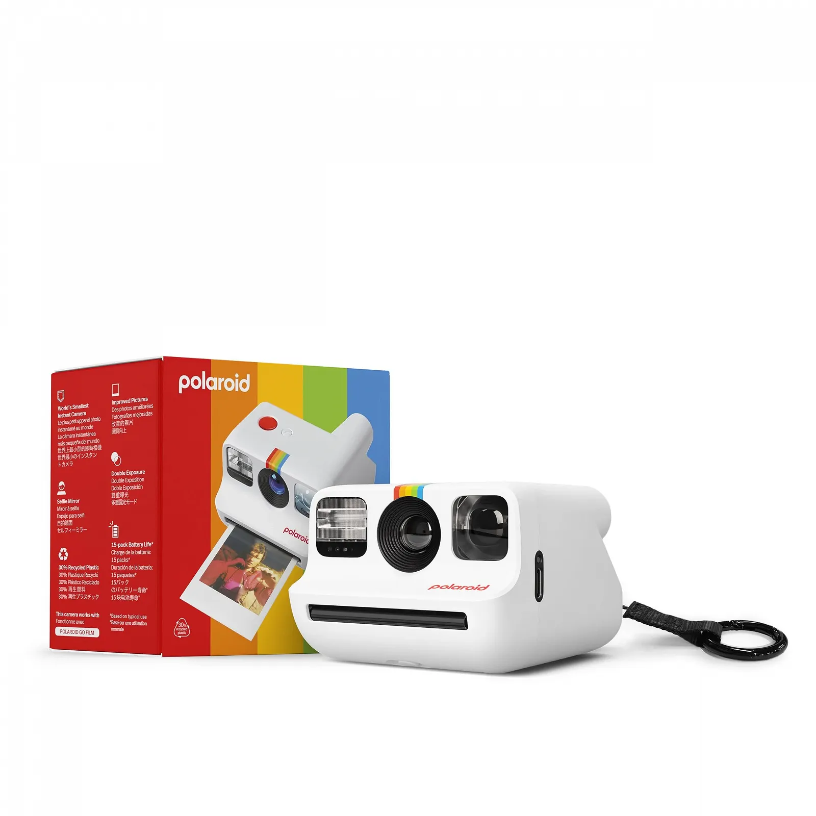 Фотокамера мгновенной печати Polaroid Go Gen 2 Bundle White - Black Clip, фото №1