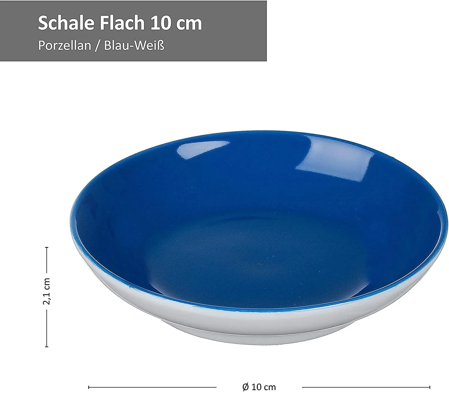 Миска Ritzenhoff & Breker Doppio 4 шт. Фарфор, плоский, 10 см диаметр, 2.1 см высота, синяя, фото №4 Миска Ritzenhoff & Breker Doppio 4 шт. Фарфор, плоский, 10 см диаметр, 2.1 см высота, синяя, фото №4