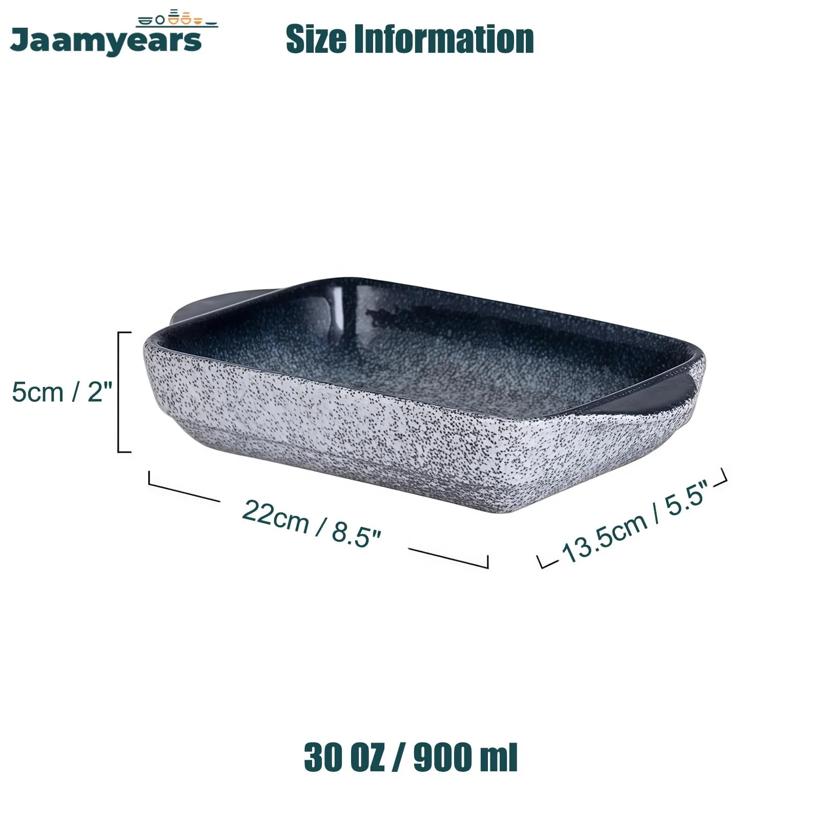 Прямокутна керамічна форма для запікання лазаньї 946 мл термостійка, фото №2