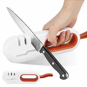 Точилка для ножей 4 в 1 ручная многоуровневая мини для кухонных ножей и ножниц - Фото 1