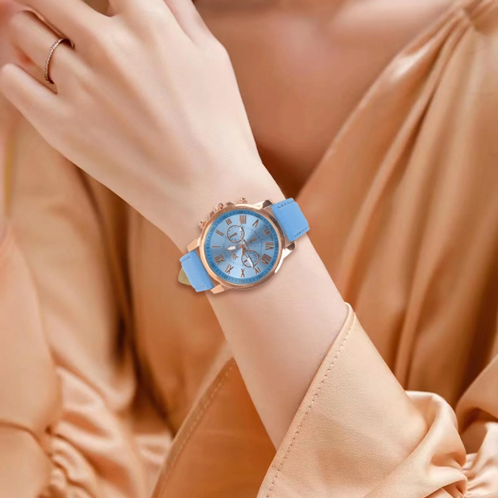 Чоловічий браслет годинник Generisch Кварцовий аналоговий з римськими цифрами, фото №3