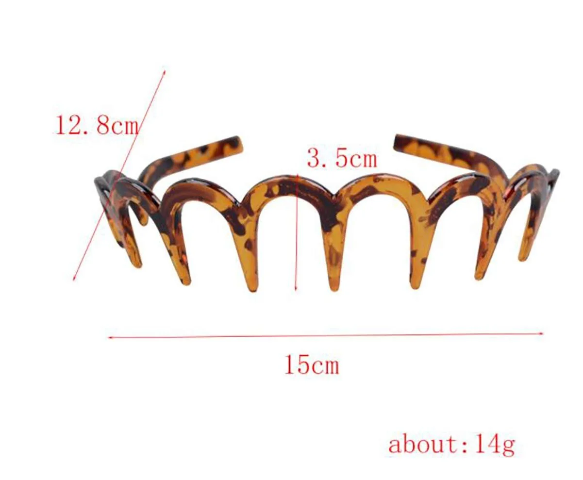 Обруч для волосся Fodattm Zig Zag Пластик 2 шт B#, фото №2