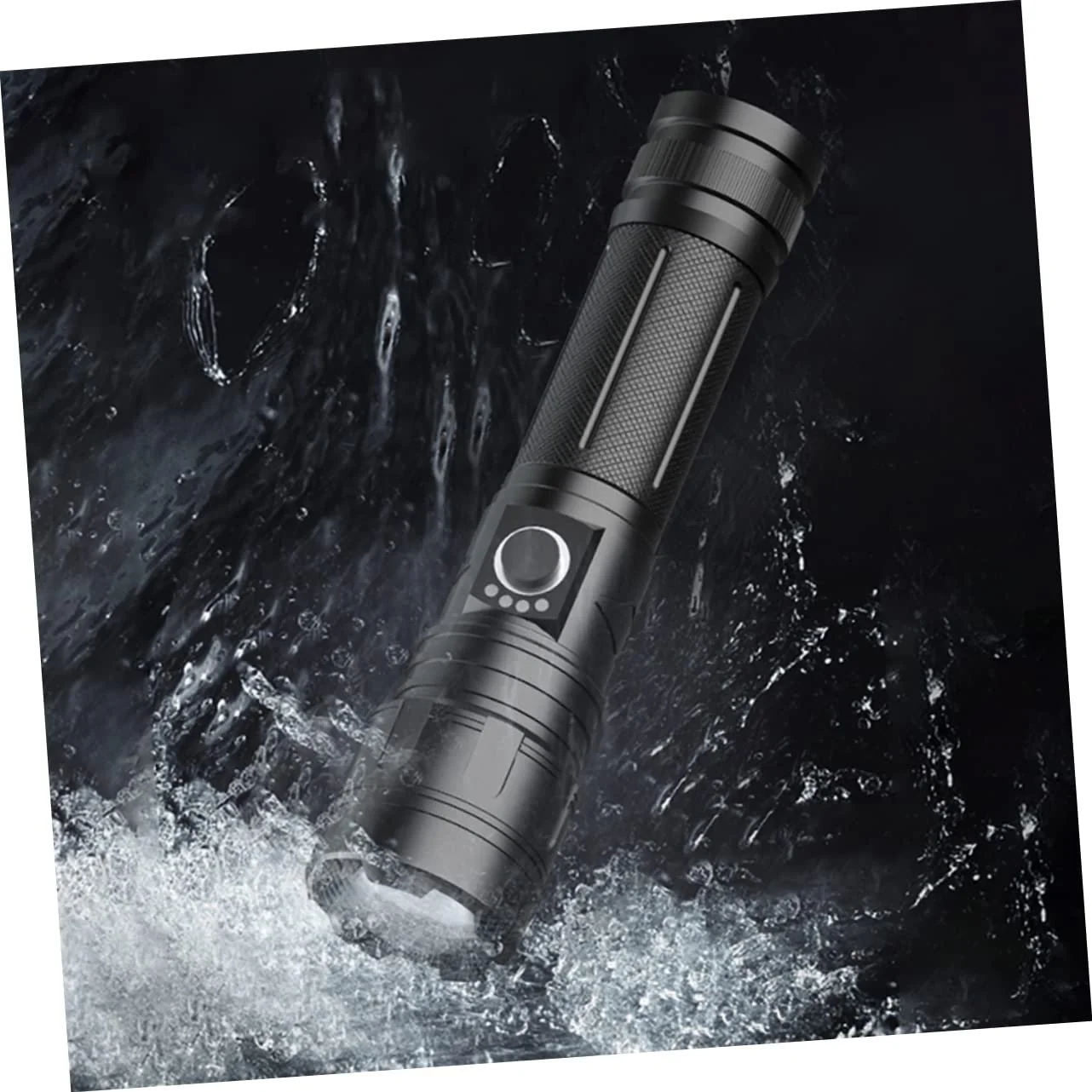 Телескопічний ліхтар Tofficu LED Алюмінієвий сплав Чорний, фото №5