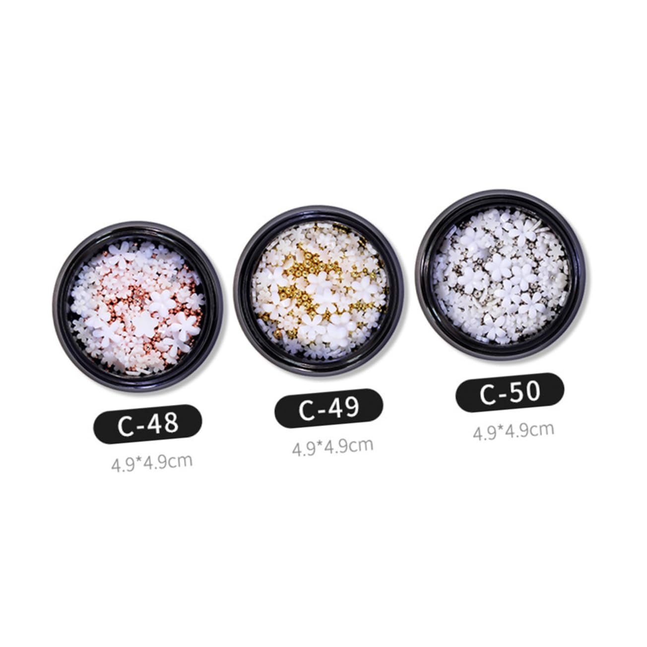 Украшения для ногтей Цветы из смолы (3 коробки), фото №2