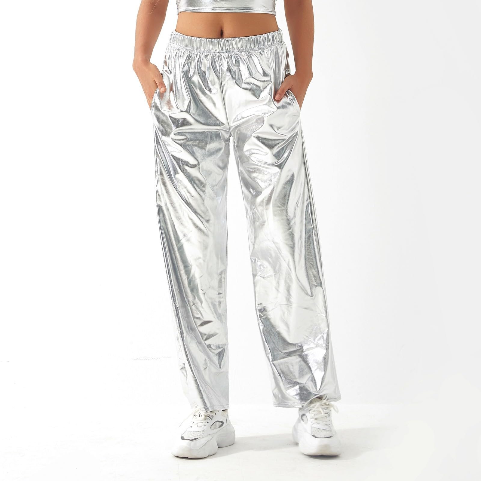 Шкіряні Штани Жіночі з високою талією, фото №4 Шкіряні Штани Жіночі з високою талією, фото №4