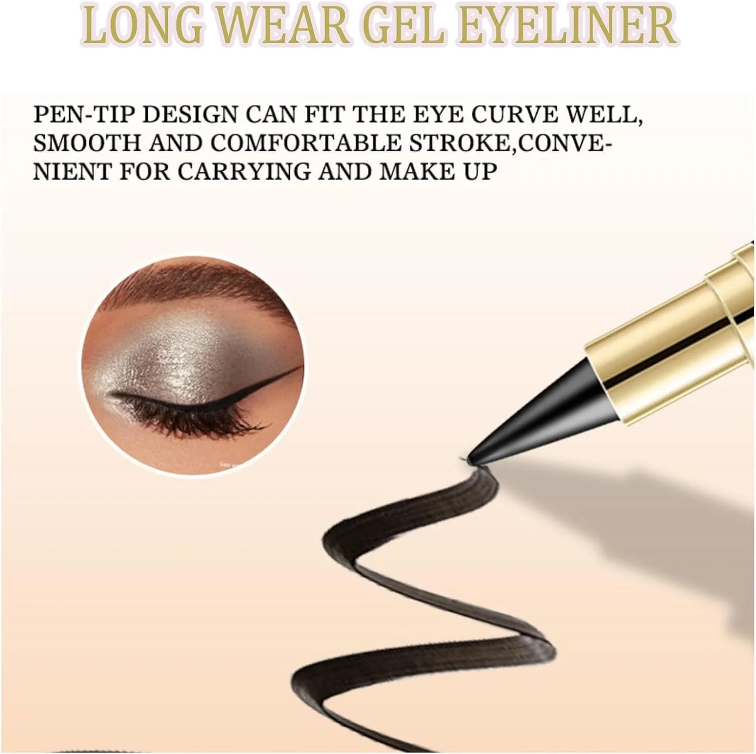 Гелевый Карандаш для Глаз Стойкая Natural Black Cream Водостойкий, фото №6 Гелевый Карандаш для Глаз Стойкая Natural Black Cream Водостойкий, фото №6