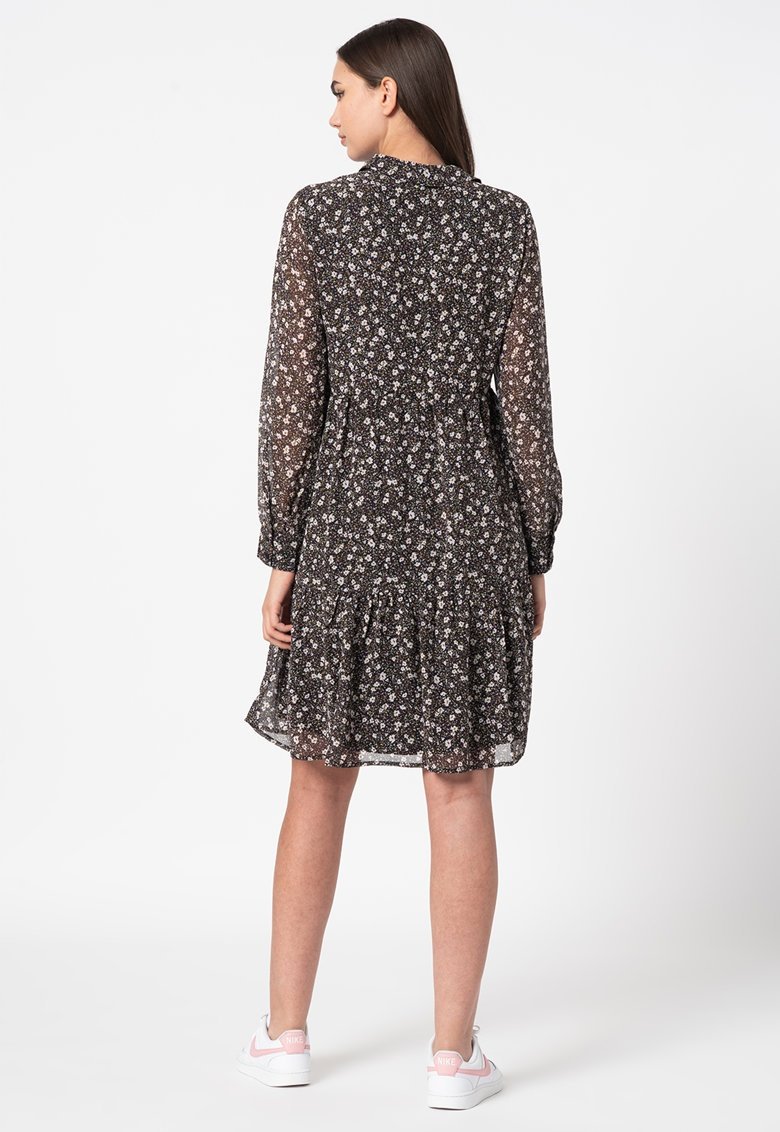 Сукня ONLFREE L/S SHIRT DRESS WVN 15245725--AOP:FLOWER ONLY Чорний S, фото №2