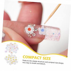 Прикраса для манікюру minkissy 500шт Квіти Різнокольорові synthetic.ua - Фото 1