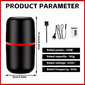 Електрична кавомолка, Подрібнювач таблеток, Кавомолка та подрібнювач спецій, Електрична таблеткова для кавових зерен, Трав, Горіхів Чорний synthetic.ua - Фото 1