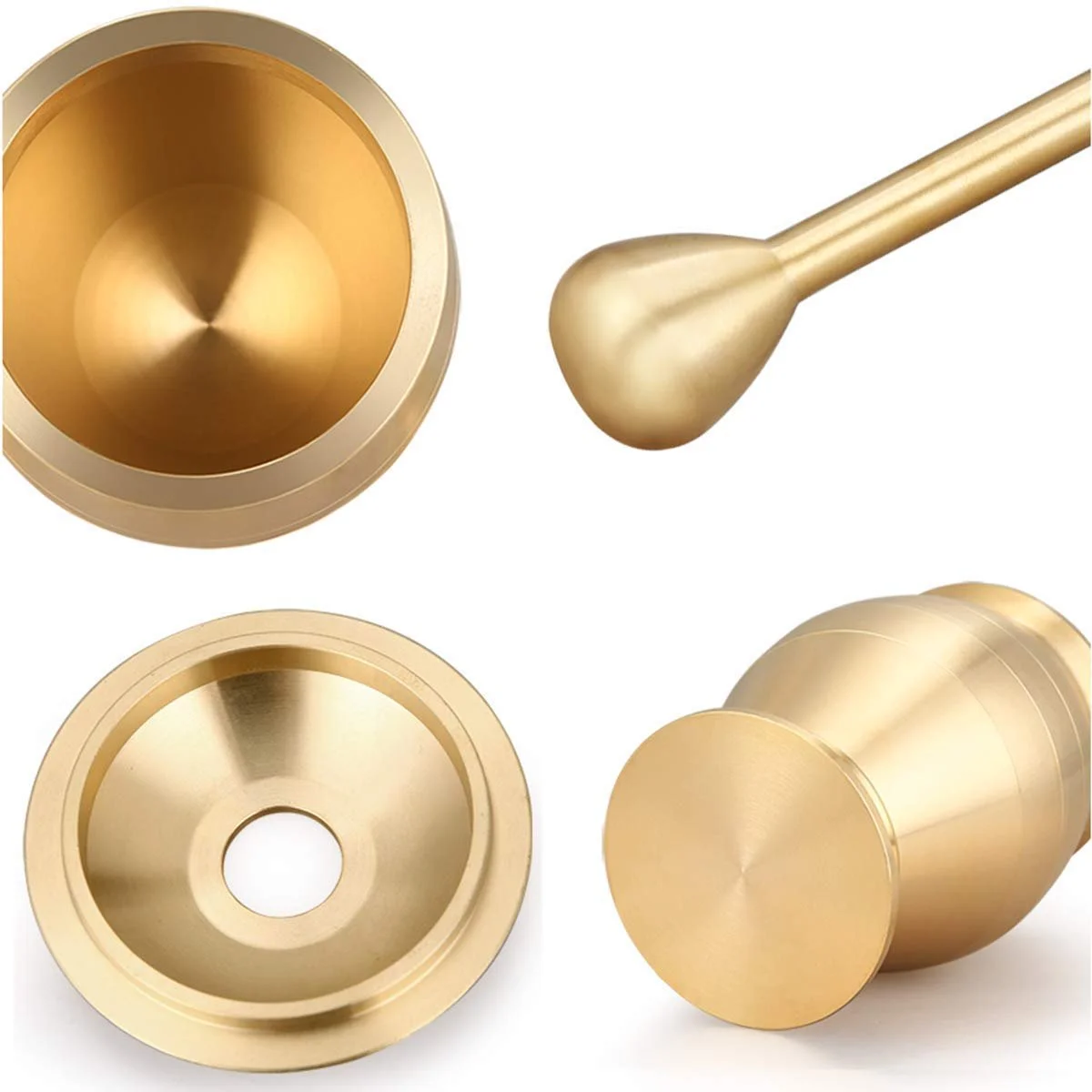 Ступка з товкачиком Brass Spice Mill Міцна Легка у очищенні, фото №3