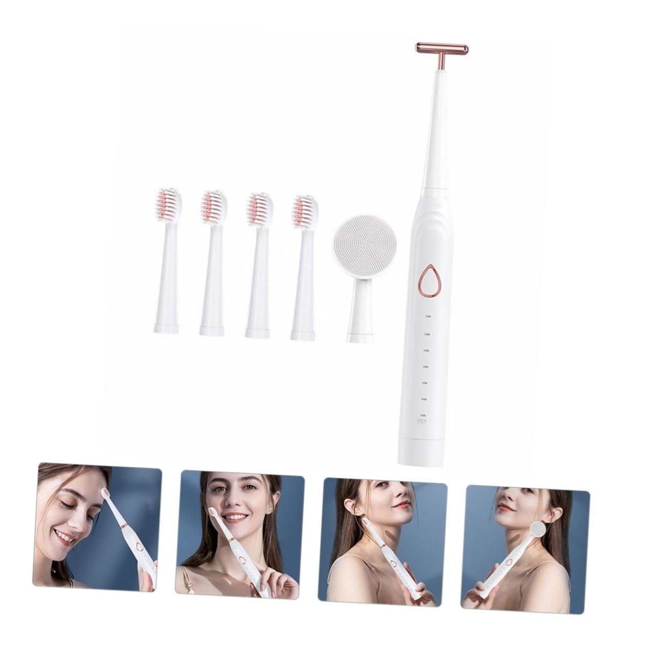 Електрична звукова зубна щітка Beaupretty 1Satz із функцією очищення обличчя Бездротове заряджання, фото №8